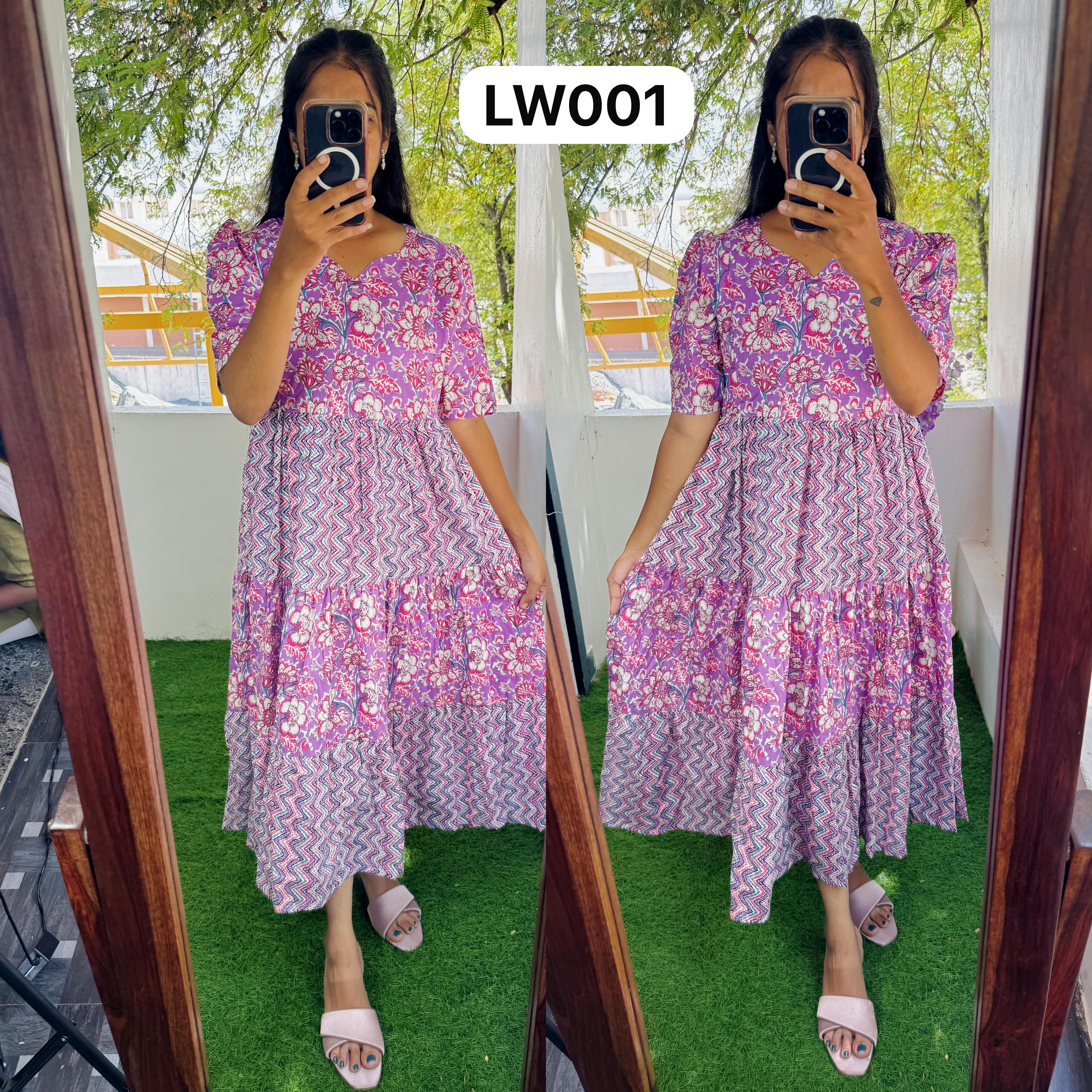 New Feeding/Maternity Pure cotton Maxi with lining