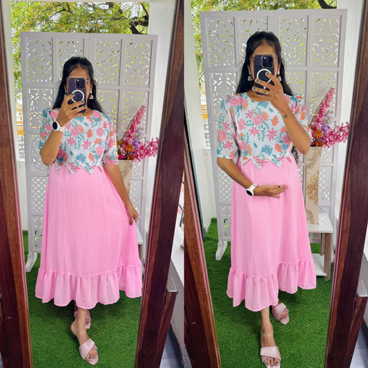 Feeding-Pretty Mix and Match Dress(With Lining) FC0343