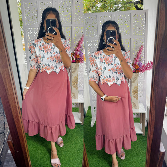 Feeding -Pretty Mix and Match Dress(With Lining) FC0225