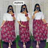 New Feeding/Maternity Popcorn Western dress(Free scrunchie)