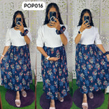 New Feeding/Maternity Popcorn Western dress(Free scrunchie)