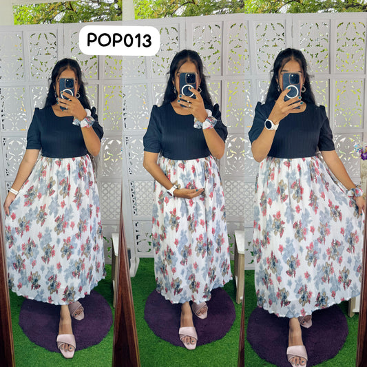POP013 New Feeding/Non Feeding Popcorn Western dress(Free scrunchie)