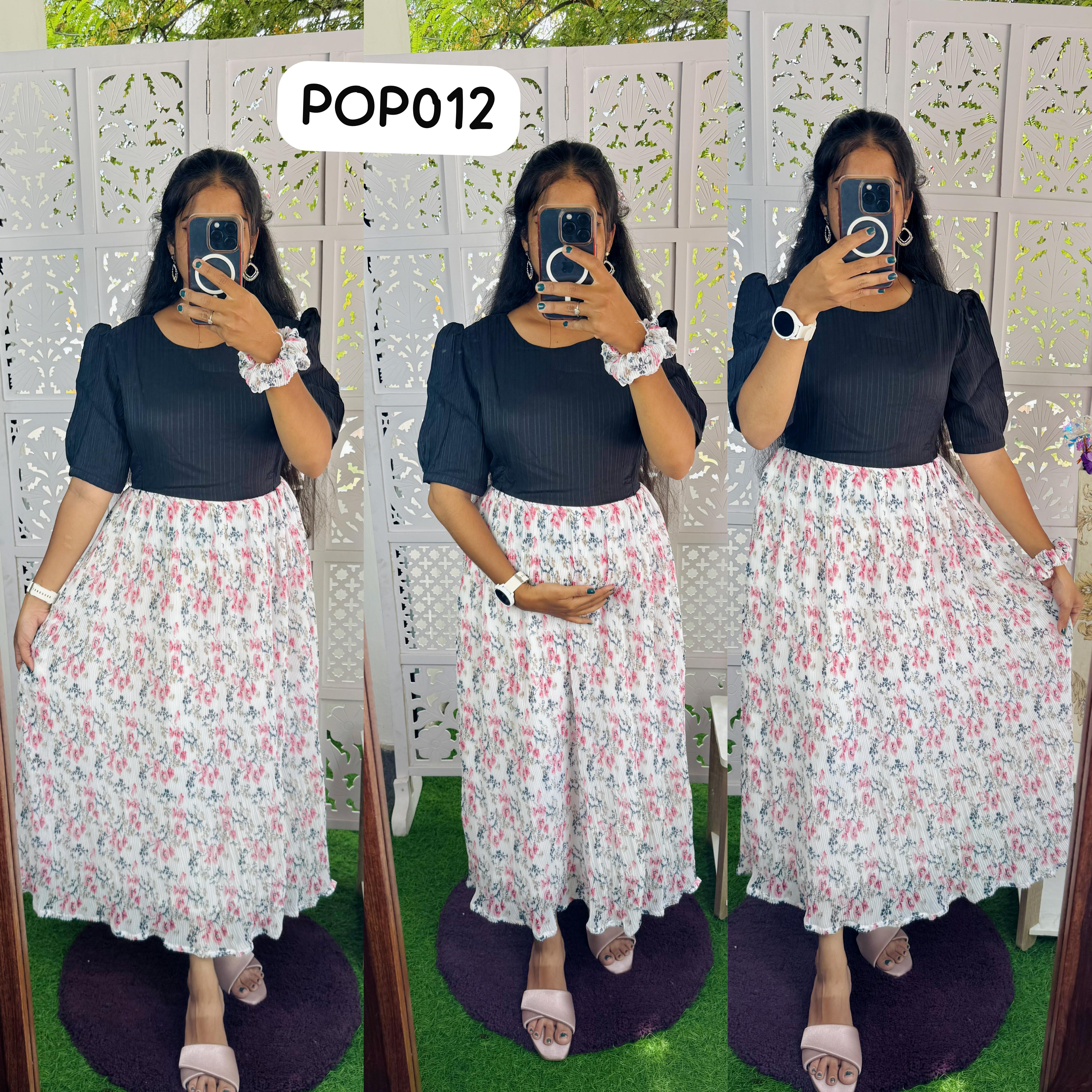 New Feeding/Maternity Popcorn Western dress(Free scrunchie)