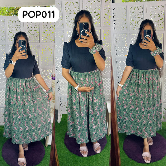 POP011 New Feeding Popcorn Western dress(Free scrunchie). FC0220