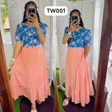 Feeding/Non feeding-Pretty Mix and Match Dress Maxi (With Lining)-Tara Maxi