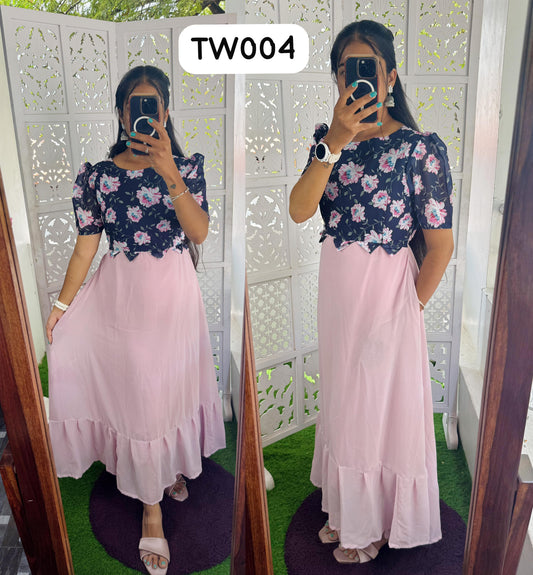 Feeding/Non feeding-Pretty Mix and Match Dress Maxi (With Lining)-Tara Maxi 004