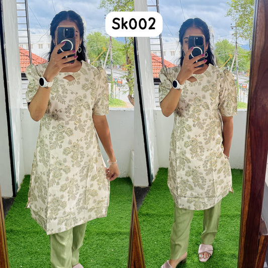 Feeding Vatican Printed Top and bottom Set(with Lining)SK002