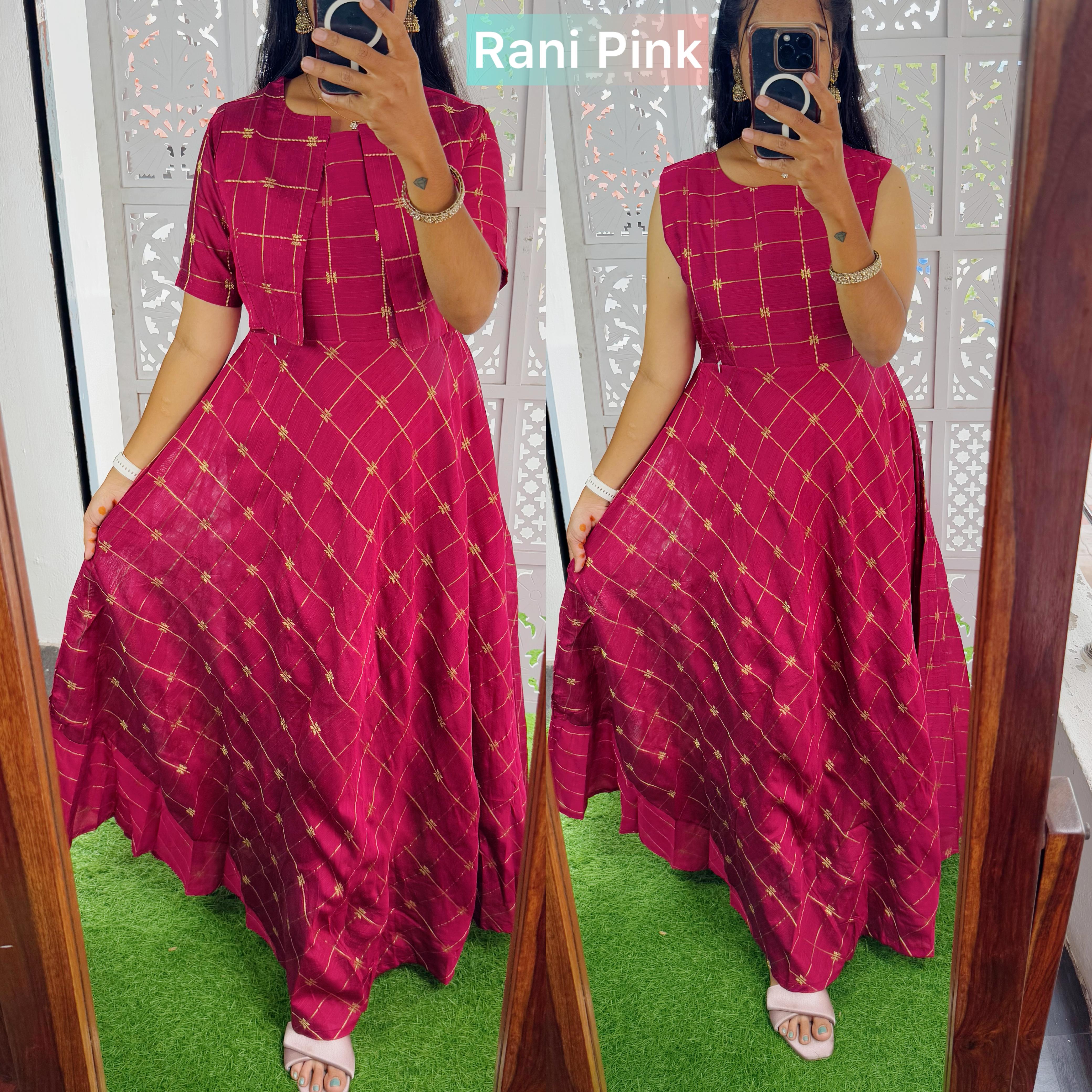 Raw Silk Maxi with Detachable Overcoat- Feeding/Non Feeding