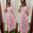 Maya018 Maxi-Feeding/Non feeding-Premium Heavy quality Georgette 3-Tier Maxi (With Lining)