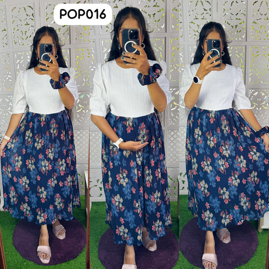 New Feeding Popcorn Western dress(Free scrunchie) FC0217