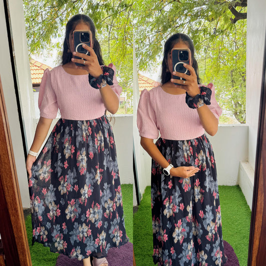 POP023-New Feeding/Non Feeding Popcorn Western dress(Free scrunchie)