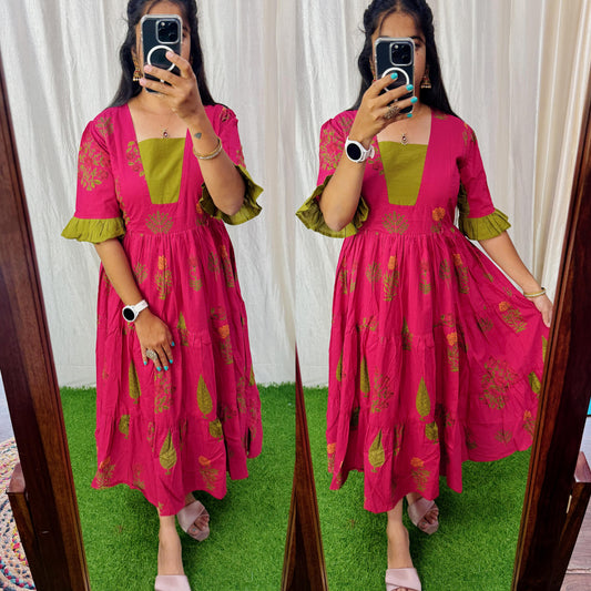 Premium Pure Cotton Fabric Maxi with Cotton lining FC0031
