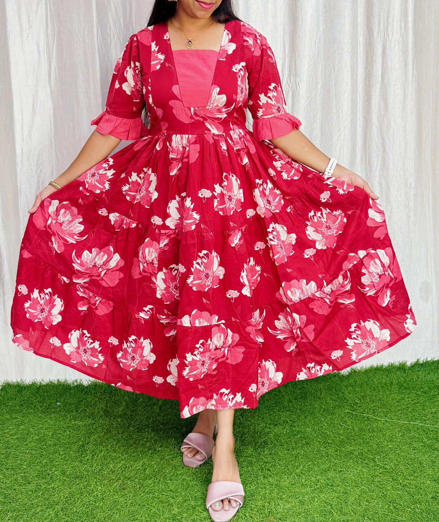 Premium Pure Cotton Fabric Maxi with Cotton lining FC0030