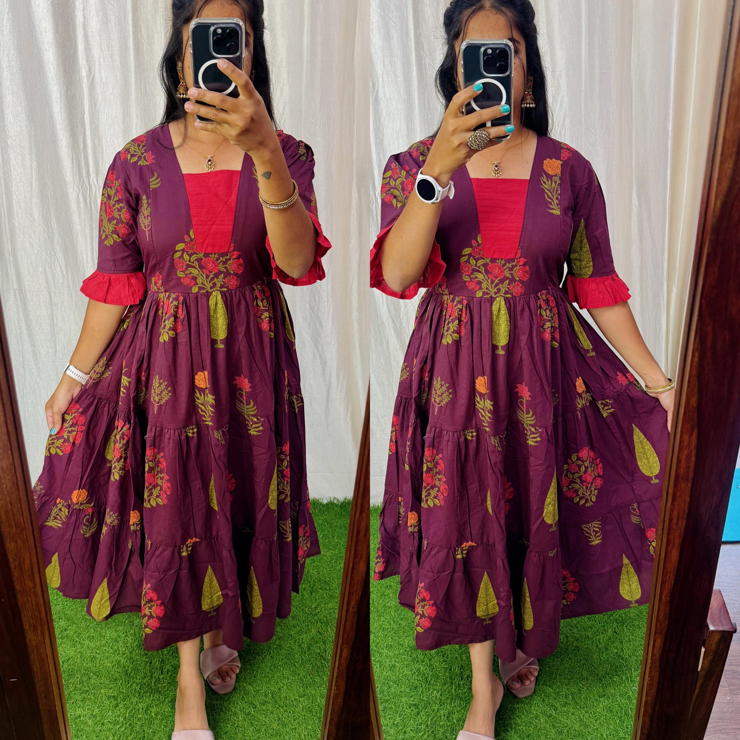 Premium Pure Cotton Fabric Maxi with Cotton lining FC0029