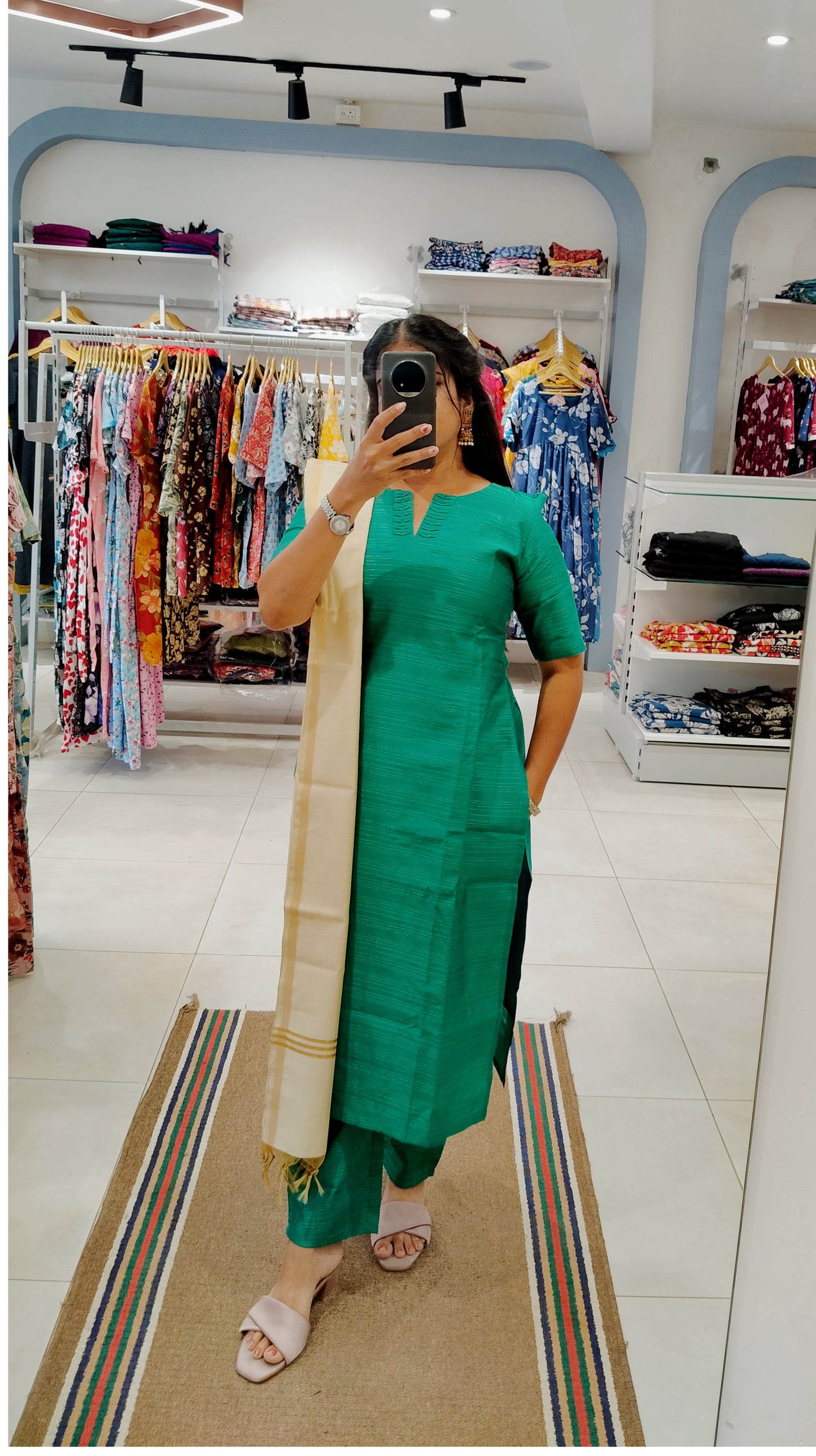 Premium Raw Silk Salwar Set-(Top,Bottom,Duppatta)-Non Feeding Only