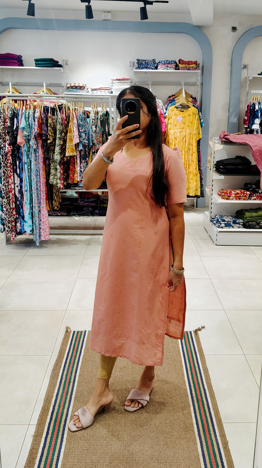 Premium Raw Silk Kurti (With Lining) Non-Feeding
