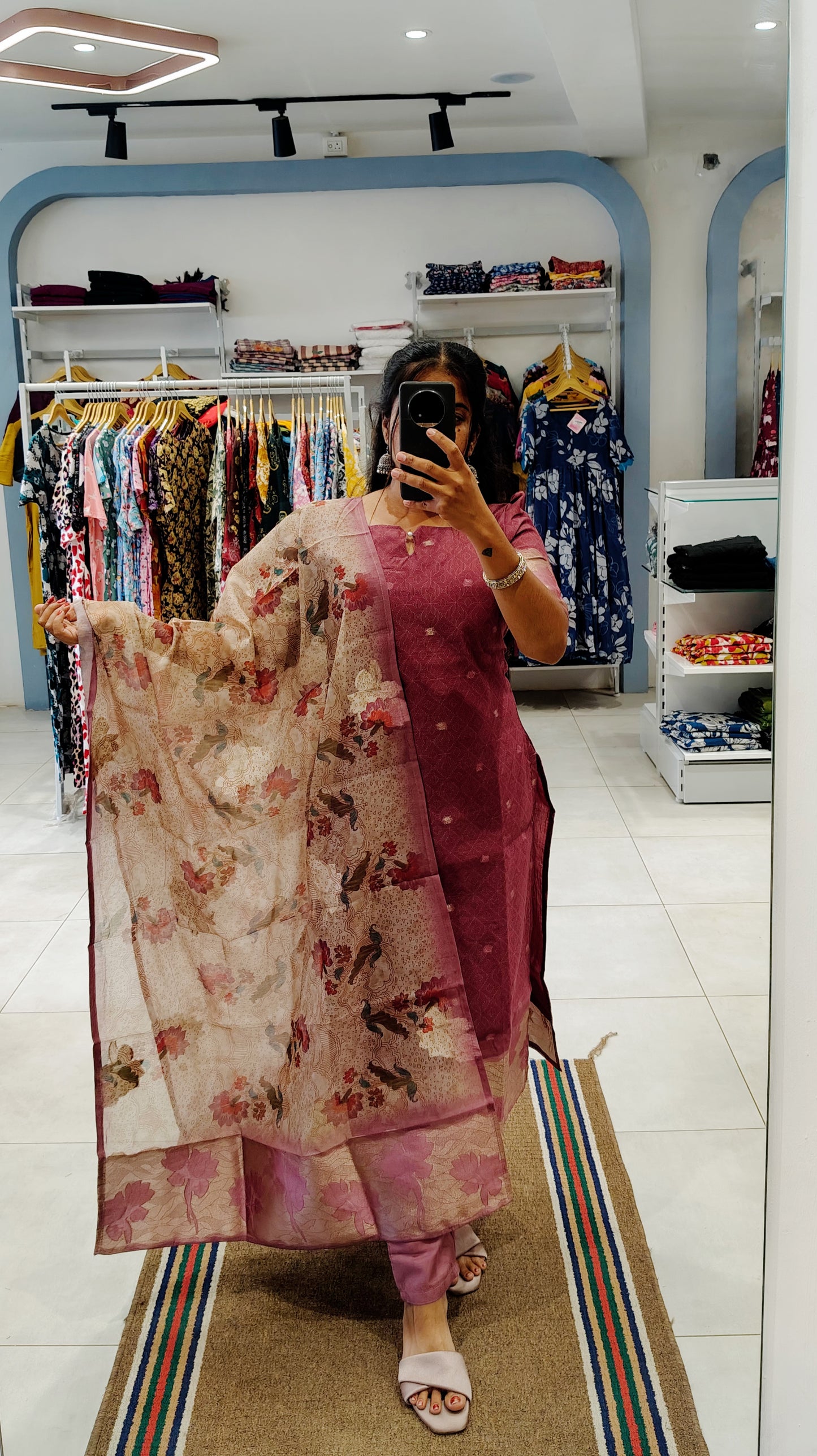 Premium Ethnic Salwar Set-(Top,Bottom,Duppatta)-Non Feeding Only