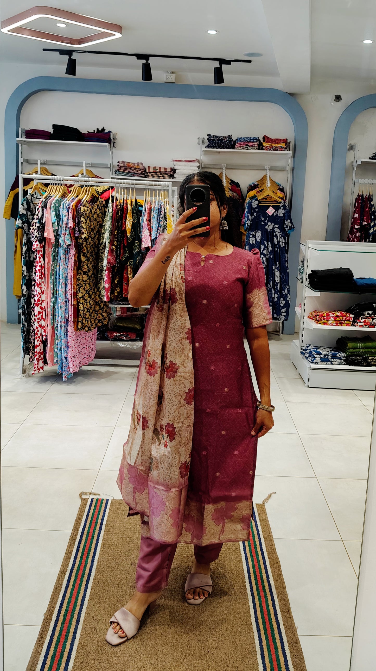 Premium Ethnic Salwar Set-(Top,Bottom,Duppatta)-Non Feeding Only