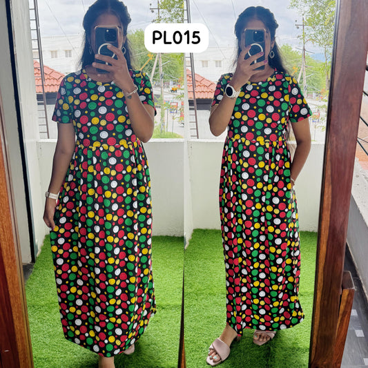 PL015 Zipless maternity/feeding Loungewear Maxi Pull up Model Buy 3@1200 free ship
