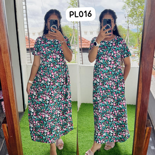 PL016 Zipless maternity/feeding Loungewear Maxi Pull up Model Buy 3@1200 free ship