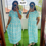 PL017 Zipless maternity/feeding Loungewear Maxi Pull up Model Buy 3@1200 free ship