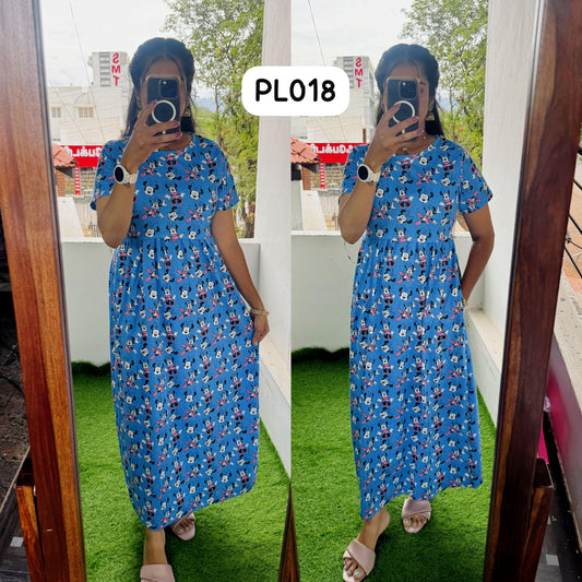 PL018 Zipless maternity/feeding Loungewear Maxi Pull up Model Buy 3@1200 free ship