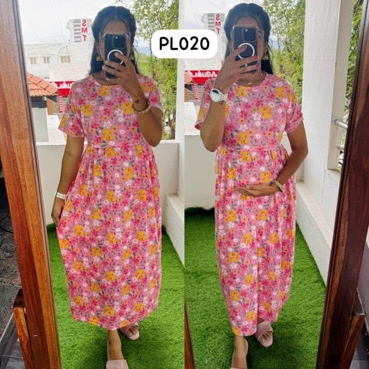 PL020 Zipless maternity/feeding Loungewear Maxi Pull up Model Buy 3@1200 free ship