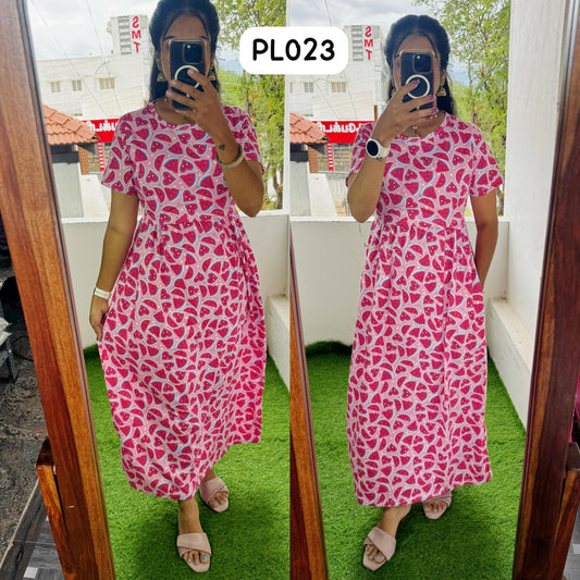 PL023 Zipless maternity/feeding Loungewear Maxi Pull up Model Buy 3@1200 free ship