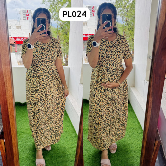 PL024 Zipless maternity/feeding Loungewear Maxi Pull up Model Buy 3@1200 free ship
