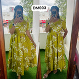 DM003 Feeding/Non Feeding Premium 3 tier Delta crepe Maxi ( with Lining )