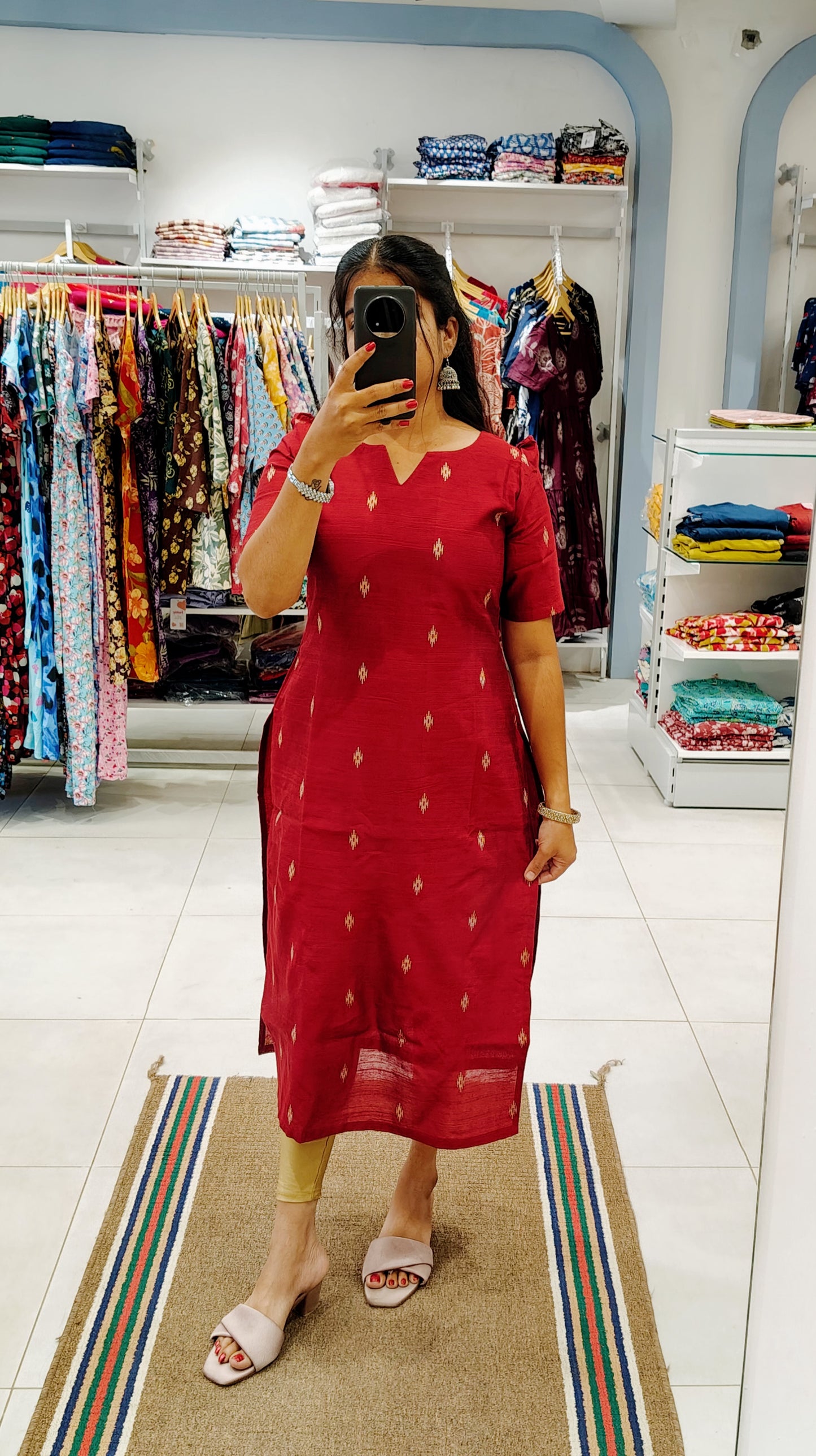 Premium Raw Silk Kurti (With Lining) Non-Feeding