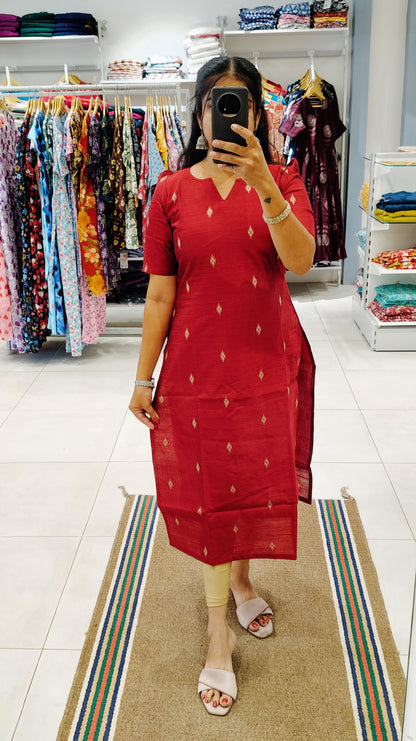 Premium Raw Silk Kurti (With Lining) Non-Feeding