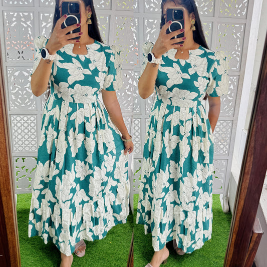 Feeding/Non Feeding Premium Cotton Flex Maxi ( with cotton Lining )