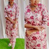 Premium Banarasi Digital Printed Coord Set- Feeding/Non Feeding (With Lining)