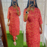 Premium Banarasi Digital Printed Coord Set- Feeding/Non Feeding (With Lining)