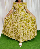 FESTIVE SPECIAL Feeding/Non feeding- Premium Vatican Fabric 3-tier Maxi with Chest lining 004