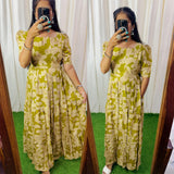 FESTIVE SPECIAL Feeding/Non feeding- Premium Vatican Fabric 3-tier Maxi with Chest lining 004