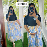 New Feeding/Maternity Popcorn Western dress(Free scrunchie)