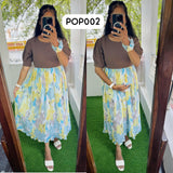 New Feeding/Maternity Popcorn Western dress(Free scrunchie)