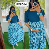 New Feeding/Maternity Popcorn Western dress(Free scrunchie)