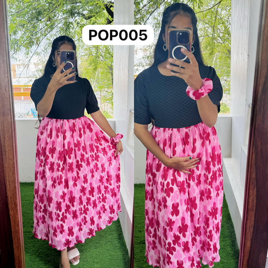New Feeding Popcorn Western dress(Free scrunchie) FC0218