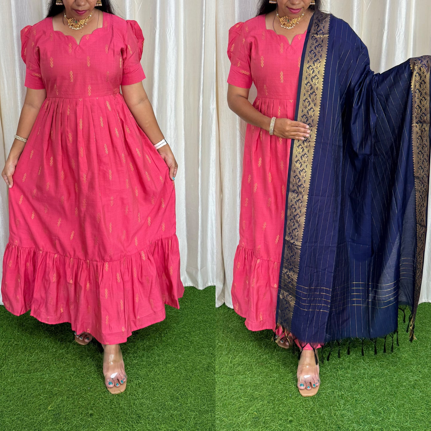 Premium Raw Maxi with Duppatta- Non Feeding Only