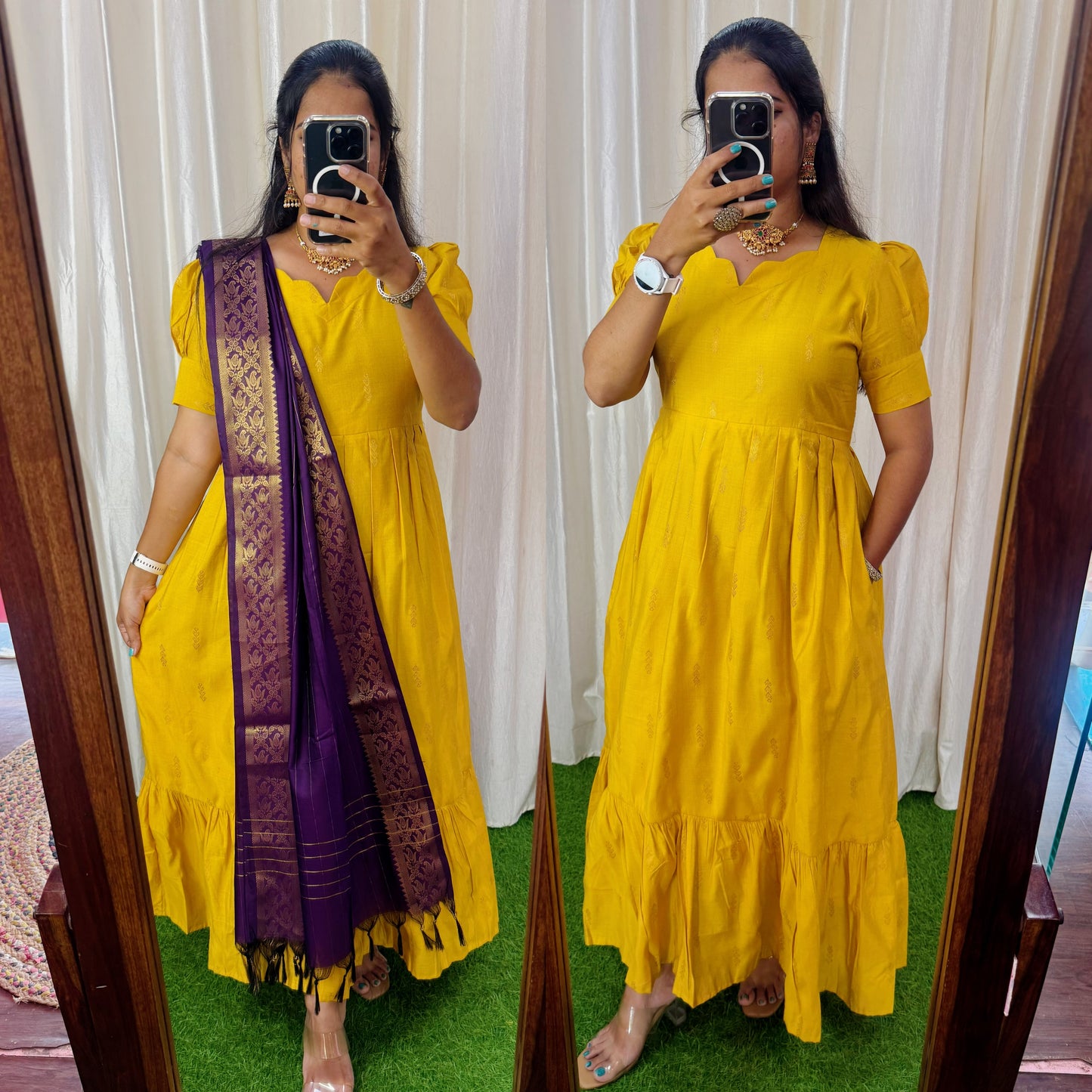 Premium Raw Maxi with Dupatta- Non Feeding Only