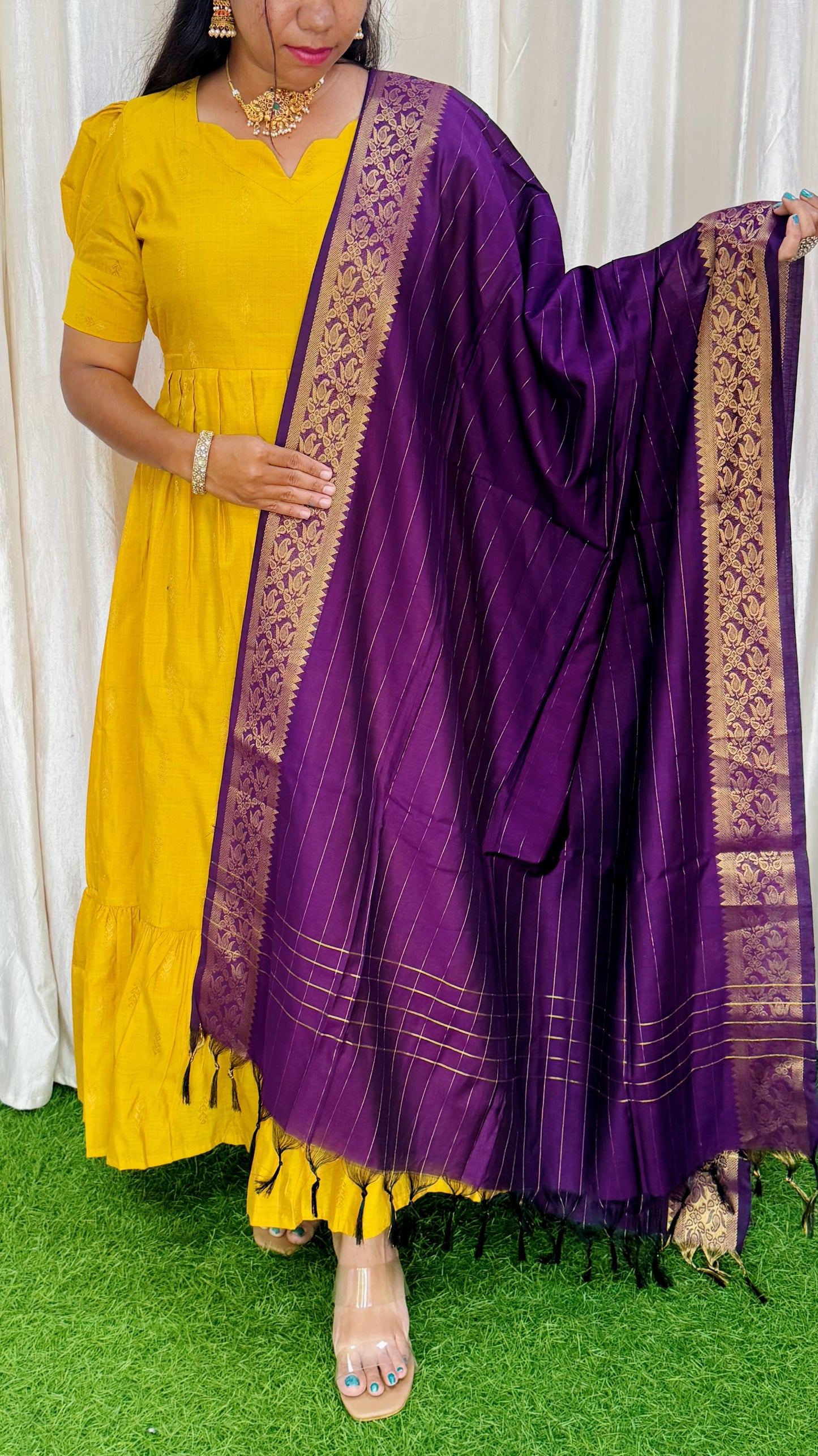 Premium Raw Maxi with Dupatta- Non Feeding Only