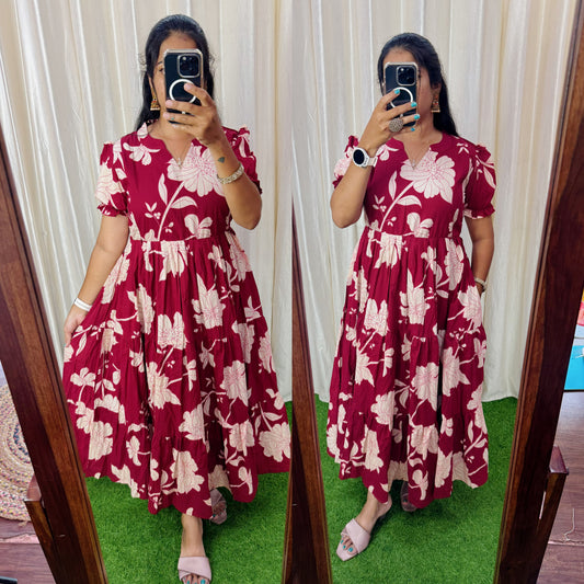 Premium Pure Cotton Fabric Maxi with Cotton lining FC0357