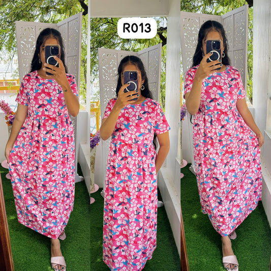 Zipless maternity/feeding Loungewear Maxi Length,Buy 3 @1000+ship extra