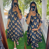Feeding/Maternity- Pure cotton Aline dress in 5 COLOURS