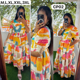 Cute Feeding/Maternity- Premium 3 tier Maxi with lining