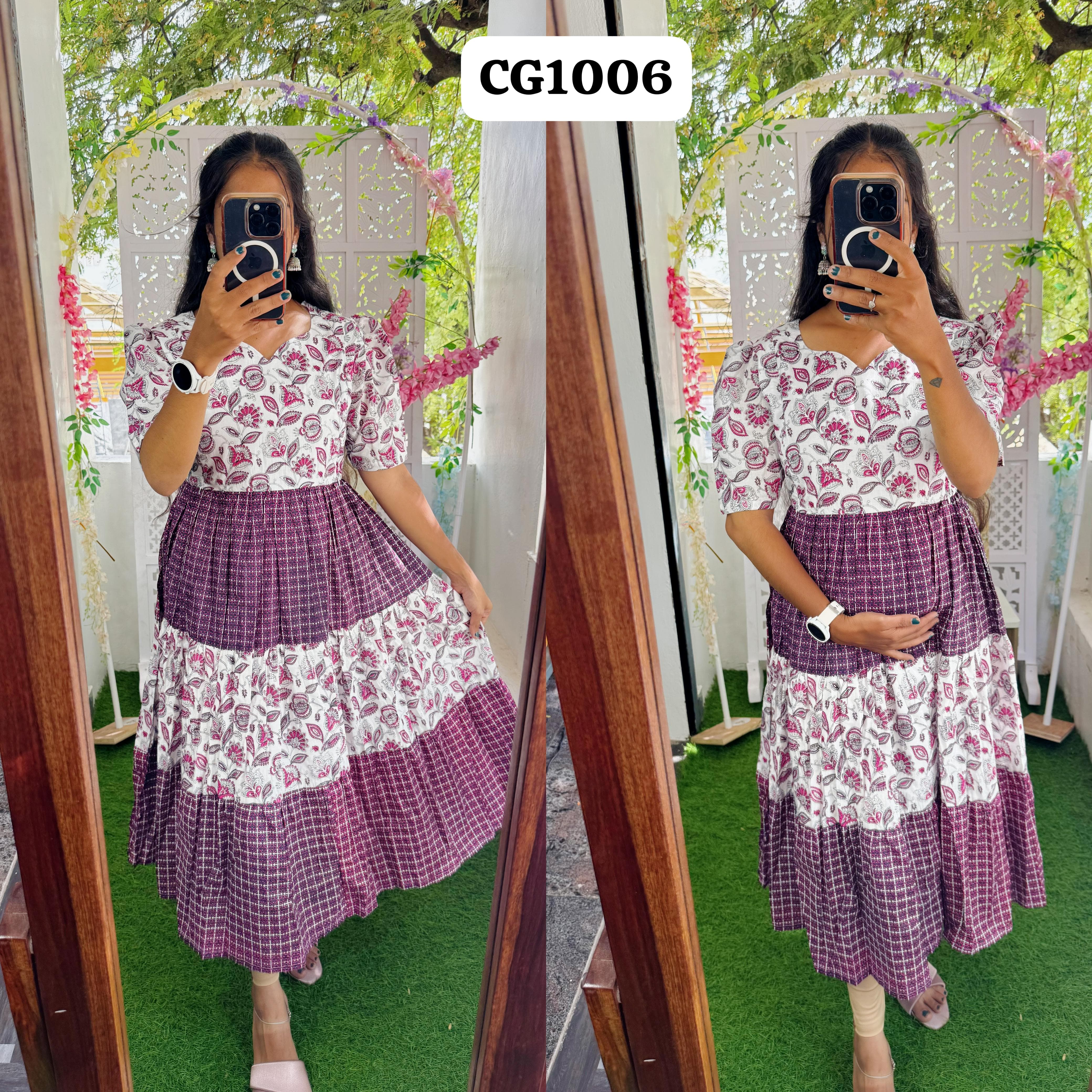 New Feeding/Maternity Pure cotton Maxi with lining