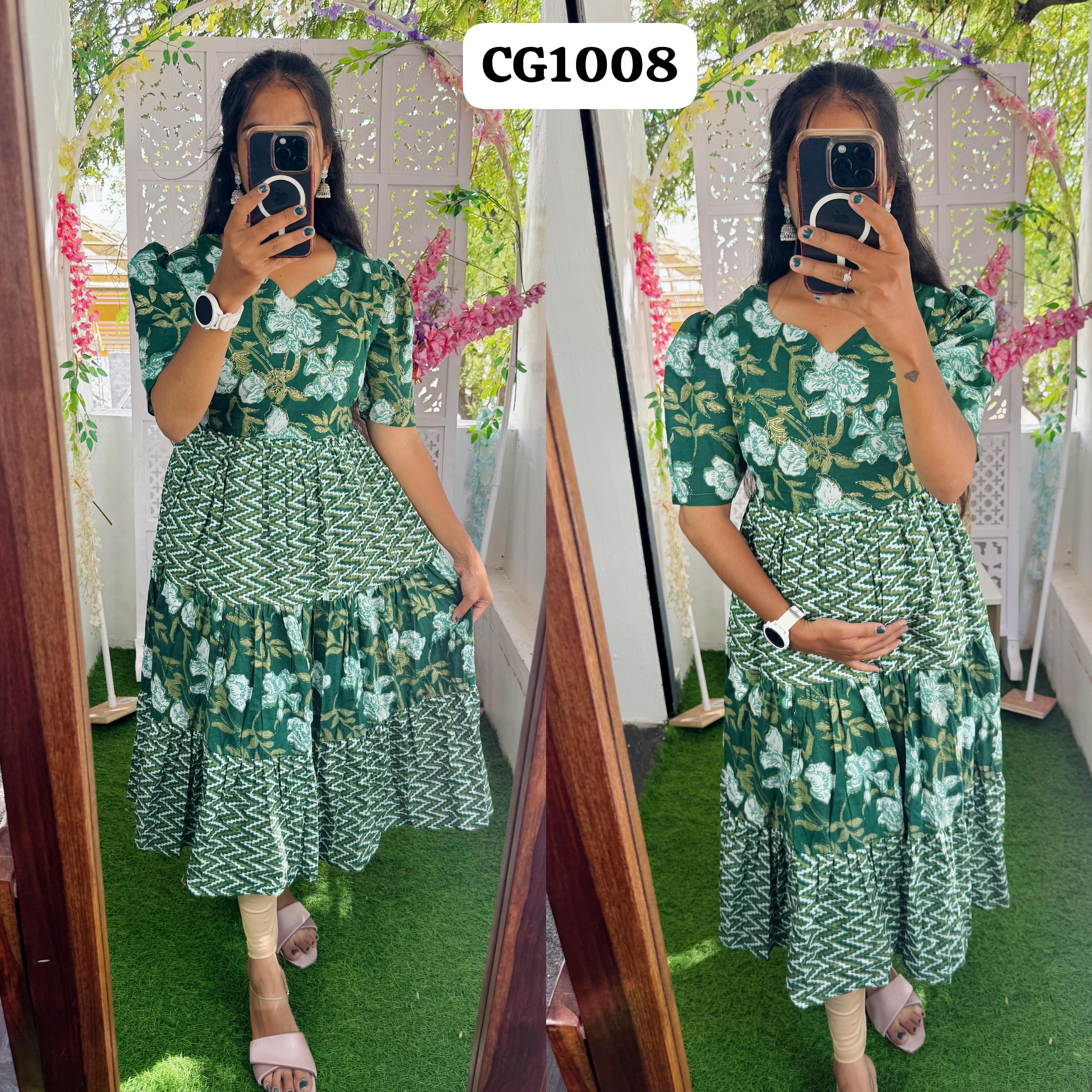 New Feeding/Maternity Pure cotton Maxi with lining